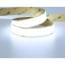 GOMING 24 V 15 mm Wide COB LED Strip, Cool White, 6000 K, 5 m LED Strip, 960LED/M 25 W/M, Self-Adhesive LED Strip, CRI 93+ 13750 lm, IP20, Not Waterproof for Home Decoration (Power Supply Not Included