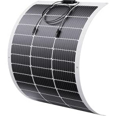 200 W Flexible Solar Panels L (1 x 200 W Solar Panel) - Monocrystalline, 24 V/12 V, Semi-Flexible, Off-Grid Charger for RV, Boat, Cabin, Van, Car, Ideal for Uneven Surfaces