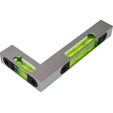 Stačiakampis didelio tikslumo L formos gulsčiukas, 7 ženklų buitinis stiprus magnetinis dvigubas burbulinis vanduo, 2 pasirinkimo variantai (160 mm)