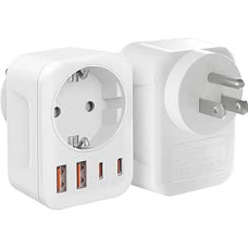 2 JAV adapterio lizdų pakuotė, 