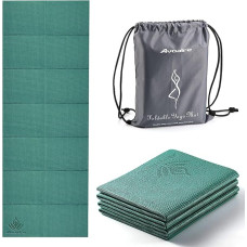 Avoalre Yogamatte faltbar, 173 x 61 cm, 5 mm - Handliche & klappbare Yoga-Matte für Reise, Unterwegs, Yoga, Pilates & Training, rutschfest, leicht & langlebig, umweltfreundlich