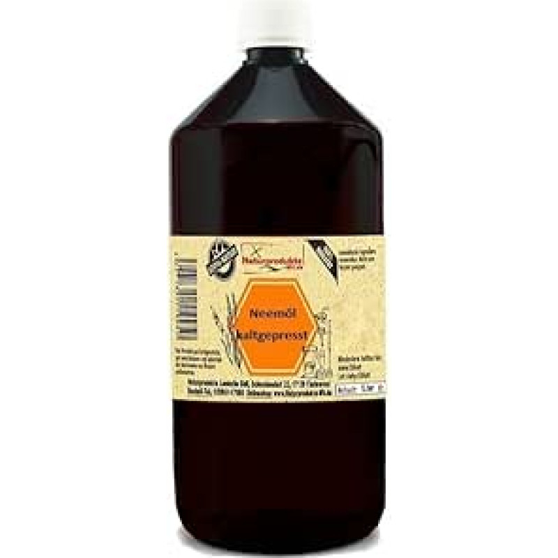 Neemo aliejus šalto spaudimo (1000 ml) Neemo aliejus 1 litras