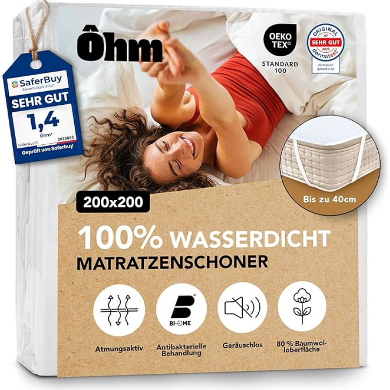 Ôhm - Elastinė čiužinio apsauga 200 x 200 cm