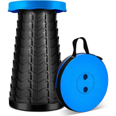 LUXJET Nešiojama sulankstoma taburetė, lengva, tačiau tvirta 400 LB keliamoji galia, ištraukiama plastikinė taburetė, sulankstoma taburetė, skirta stovyklavimui, žvejybai, žygiams, griliui