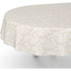 ANRO Aliejinė staltiesė Vaškinė staltiesė Skalbiama sodo staltiesė Apvali ovali kvadratinė Labirintas Moderna Ovalus 200 x 140 cm Nupjautas kraštas