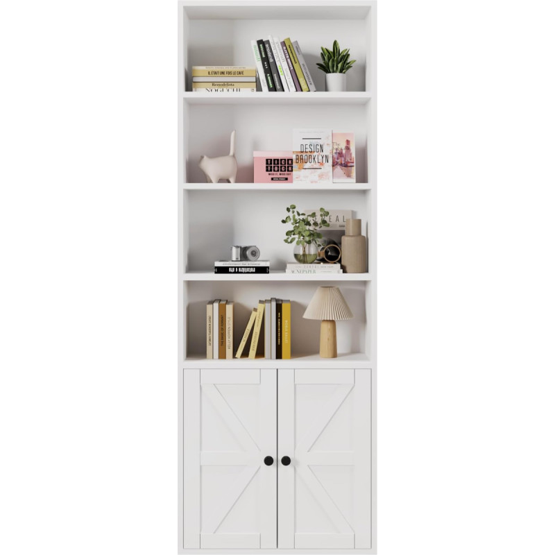 LEADZM aukšta virtuvės spintelė, vonios kambario spintelė, vitrina, bufetinė spintelė, vonios kambario spintelė, skirta virtuvei, svetainei, valgomajam, 60 x 23,5 x 180 cm (2 durys)