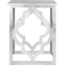 SAFAVIEH Modern Wooden Accent Table, Silver, 50 x 50 x 60 cm