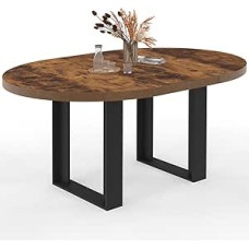 IDMarket - Stalas su staltiese, ištraukiamas Ronde Phoenix 4-6 asmenų Bois foncé Effet vielli et Noir 120-160 cm