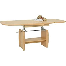 Apollo Michael III Coffee Table, Beech Imitation, Extendible, Height Adjustable