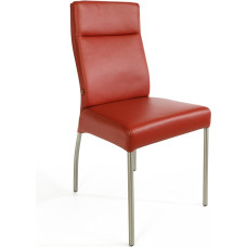 Dining Room Real Leather Chair Gatto Cowhide Leather Visitor Chair Red