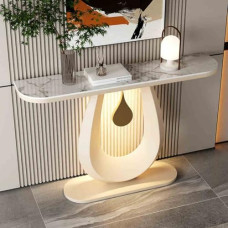 Generisch Moderner LED-Konsolentisch - Zeitgenössischer Beistelltisch mit Metallgestell - Stilvolles Möbelstück für Eingangsbereich, platzsparendes Design für Wohnräume und Flure