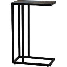 Zhongma Coffee Tray Table, C Shape Side Table with Slate Tabletop, Solid Real Stone, Side Table, Accent Table for Small Spaces