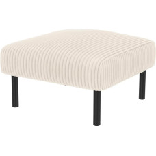 Modulinis aksomo sofos komplektas 2 ergonominėms kėdėms ir osmanui su šoninėmis kišenėmis, tvirtas metalinis ir medinis rėmas, idealiai tinka svetainei ir mažiems butams, smėlio spalvos