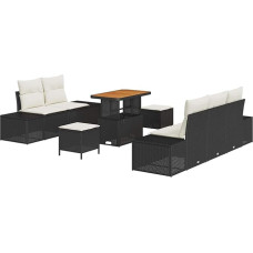 Garten-Sofa-Set Modern Poly-Rattan Stahl - UV-beständig für Terrassen und Freiluft Model3362730