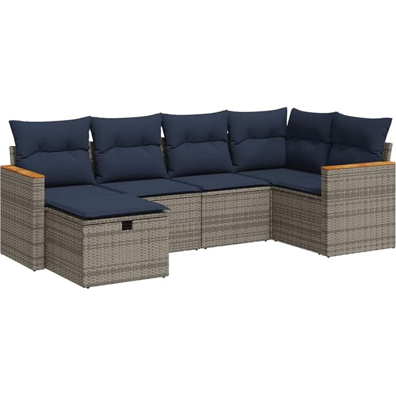 Garten-Sofagarnitur Set mit Stauraum & Fußhocker - PE-Rattan, 55x53x34 cm, für Terrasse und Innenhof Modelis3325918