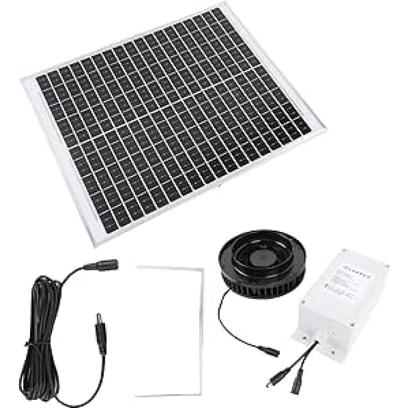 Solar - Dachventilator Mit IP68 Schutz, 25W Monokristallinem Solarpanel, Lüfter Für Lager Und Dachlüftung - Hohe Effizienz, Regenfestes Design, Nachhaltige Luftzirkulation
