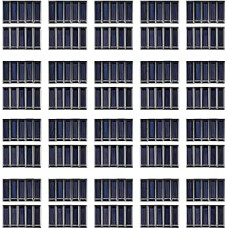 ISTOVO 200 Stueck Mini Solar Panel Neue 0.5V 100MA Solarzellen Photovoltaik Sonnenkraft Ladegeraet DIY 53 x 18 x 2,5 mm
