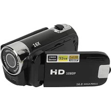 ASHATA D90 skaitmeninis fotoaparatas, 2,4 colio 1080P 16 MP skaitmeninis fotoaparatas, besisukantis ekranas, 16x priartinimas, HD vaizdo įrašymo įrenginys su papildoma šviesa berniukams ir mergaitėms