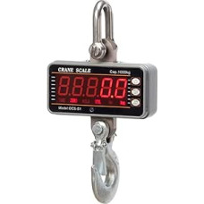 Die Waage, Industrielle Hochleistungs-Hängewaage, 500 kg, hochpräzise Digitale Kranwaage mit Ferngesteuerter LCD-Tara-Funktion Hintergrundbeleleuchtung(Silver,500KG/10kg)