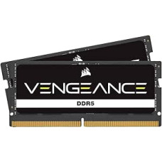 CORSAIR Vengeance SODIMM DDR5 RAM 64GB (2x32GB) 4800MHz CL40-40-40-77 1.10V Intel XMP 3.0 staliniams kompiuteriams skirta atmintis - juoda (CMSX64GX5M2A4800C40)