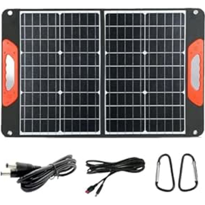 1800 W Solarpanel-Set, Komplettes Camping, Faltbare Solar-Powerbank, Tragbarer Generator, Ladegerät, 18 V, Auto, Boot, Wohnwagen, Wandern Hocheffizient Stabil