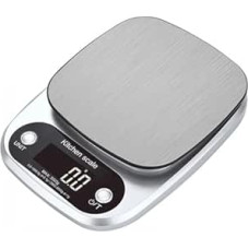 Skaitmeninė talpykla, 10/5/3 kg, Touch-Taste, LCD ekranas, daugiafunkcinė, skaitmeninė, skirta maisto produktams, 0,1 g, Edelstahl, Wie, Kochutensilien, Waa (įkrovimo 5 kg 0,1 g)