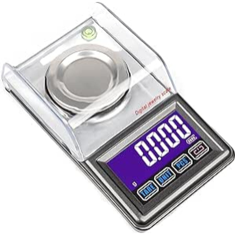 0,001g Präzise Schmuck Digitale Skala Gramm 20g 30g 50g Elektronischer Zählerkarat USB Skala Touch LCD Goldkeimgewichtsbalance (Spalva : 50g x 0,001g)