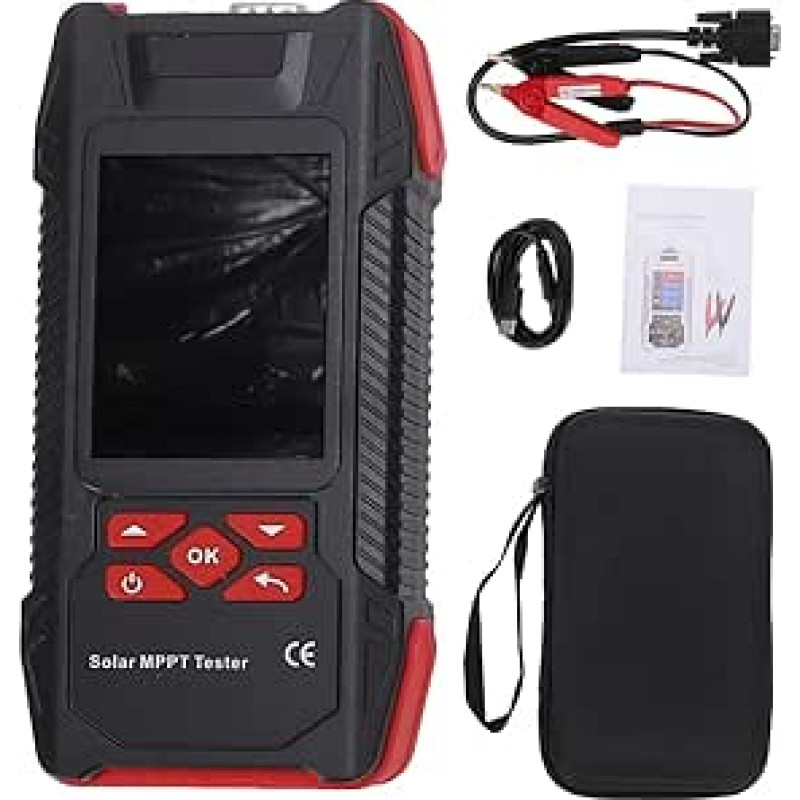 2000W Solartester für MPPT-Prüfung - Photovoltaik-Panel-Tester mit 3-90 V / 0-40 A, automatischer Abschaltung, 1000 Messpunkten und eingebautem 1500-mAh-Akku