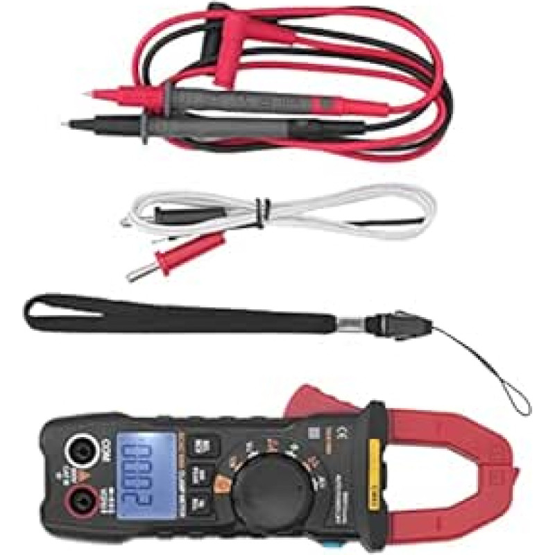 Klemmmesser, Digitaler Multimeter -Ampermetras -Voltmetras -Tester mit Zwei Anzeige -Hintergrundbeleleuchtung für AC -DC -Schaltkreise, Widerstandskapazitätstest,