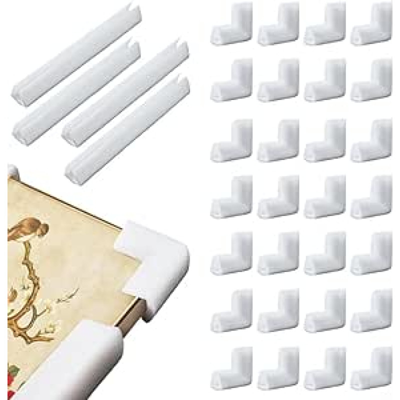 Schaumstoff-Eckhülsen 32 Stück für Spiegel und Bilder für Rahmen Stoßdämpfung zum Schutz von Wertsachen während des Umzugs und der Lagerung (A)