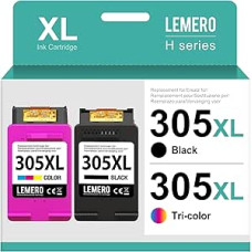 Lemero 305 XL kasetės, suderinamos su HP 305 spausdintuvo kasetėmis, skirtomis HP Deskjet 2720e 2720 2720 2710e 2710 2700 2700e Plus 4120e 4100e Envy 6000e 6000 6020e 6032e 6420e 6430 6430 6400(juoda/spalva, pakuotė
