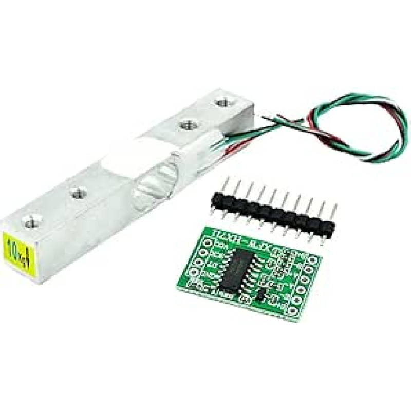 Wägezelle 1KG 5KG 10KG 20KG HX711 AD-Modul Elektronische Waage Gewichtssensor Drucktestmodul aus Aluminiumleglegierung für Wägeeinrichtungen(HX711 ir 10KG)
