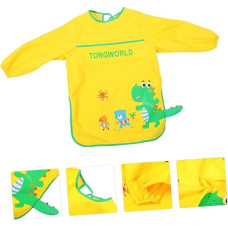 Toyvian Kids Apron Waterproof Apron Waterproof Painting Apron for Kids Drawing Apron Cooking Art Apron for Kids Art Long Sleeve Work Wear Polyester