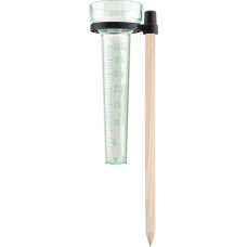 Relaxdays rain gauge 1 piece plastic rain gauge with stand rainfall meter for measuring garden outdoor yard rainfall