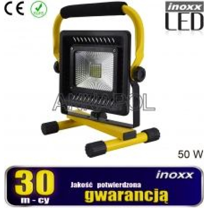 Nvox Portable LED spotlight 50w 6000k battery / 230v