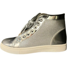 Silver high-top women's shoes 40