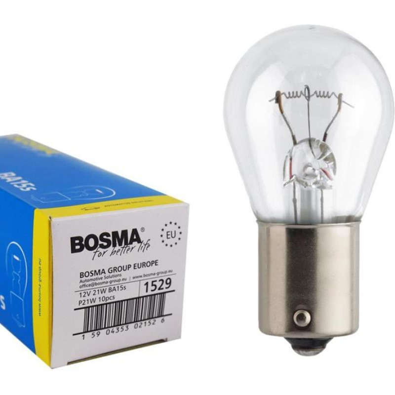 BOSMA Car bulb 6V 21W P21W BA15s / 003186 / 1 pc.