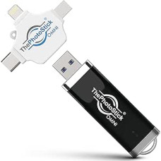 ThePhotoStick Omni 128 GB - saugus atsarginių kopijų darymas ir perkėlimas | Skaitmeninių failų tvarkymas | USB ir daugiafunkcinis prievadas telefonams, planšetiniams kompiuteriams ir kompiuteriams | Nešiojamoji išorinė saugykla