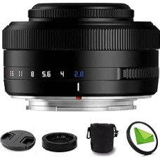 TTArtisan AF 27 mm F2.8 f/2.8 XF-Mount APS-C automatinio fokusavimo STM objektyvas, skirtas Fujifilm Fuji X-Mount fotoaparatams X-T10 X-T2 X-T20 X-T30 X-T3 X-T4 X-T5 X-T100 X-T200 X-T30 X-PR01 X-PR02 X-PR03 X-E4 Juoda