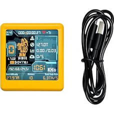 Nerdminer V2 NM Smart BTC Solo Miner 1060KH/s itin efektyvus Miner su ESP32, tylus stalo laikrodžio dizainas namams ir biurui, mažos galios kriptografinių loterijų kasybos įrenginys