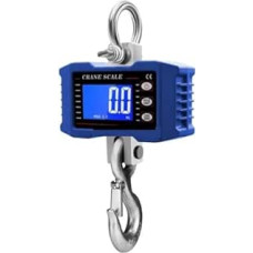 Industrial Digital Hanging Scale, 1000 kg Load, LCD Screen, Crane Hook Scale, Multiple Functions (Blue)