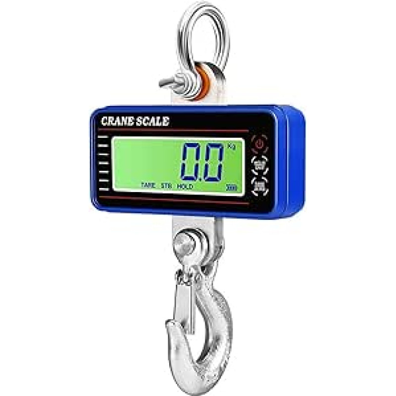 Skaitmeninė rankinė 1500 kg/1000 kg/500 kg su 65 fuzijų fasadine plėvele, tvirta rankinė, LCD-Industrie-Hakenwaage(LCD 1500KG Blue)