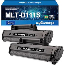 MYCARTRIDGE MLT-D111S Toneris suderinamas su MLT D111L MLT-D111S, skirtas Samsung M2070 Toneris, skirtas Samsung M2070FW M2020 (2 juodos spalvos)