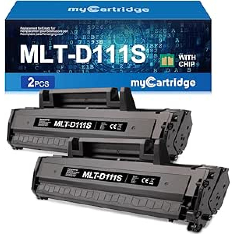 MYCARTRIDGE MLT-D111S Toneris suderinamas su MLT D111L MLT-D111S, skirtas Samsung M2070 Toneris, skirtas Samsung M2070FW M2020 (2 juodos spalvos)
