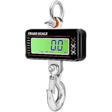 Industrielle Kranwaage, 1500 kg/1000 kg/500 kg Digitale Hängewaage mit 65 Fuß ferngesteuerter Kranwaage, tragbare Hochleistungswaage, industrielle Hakenwaage(LCD 1000KG Black)