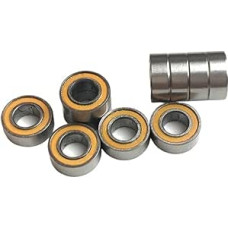 MR106RS guoliai ABEC-3 (10vnt.) 6x10x3mm Miniatiūriniai MR106-2RS guoliai Oranžiniai sandarūs MR106 2RS guoliai