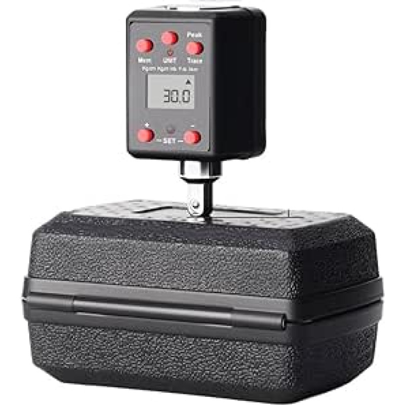 Digitaler Drehmomentschlüssel-Adapter für 1/4, 3/8, 1/2, 3/4 Zoll Stecknüsse mit 13-135 Nm und 6-600 Nm Drehmomentbereich, Spitzen- und Trace-Modi, hörbar für den professionellen und Heimwerker (6,35