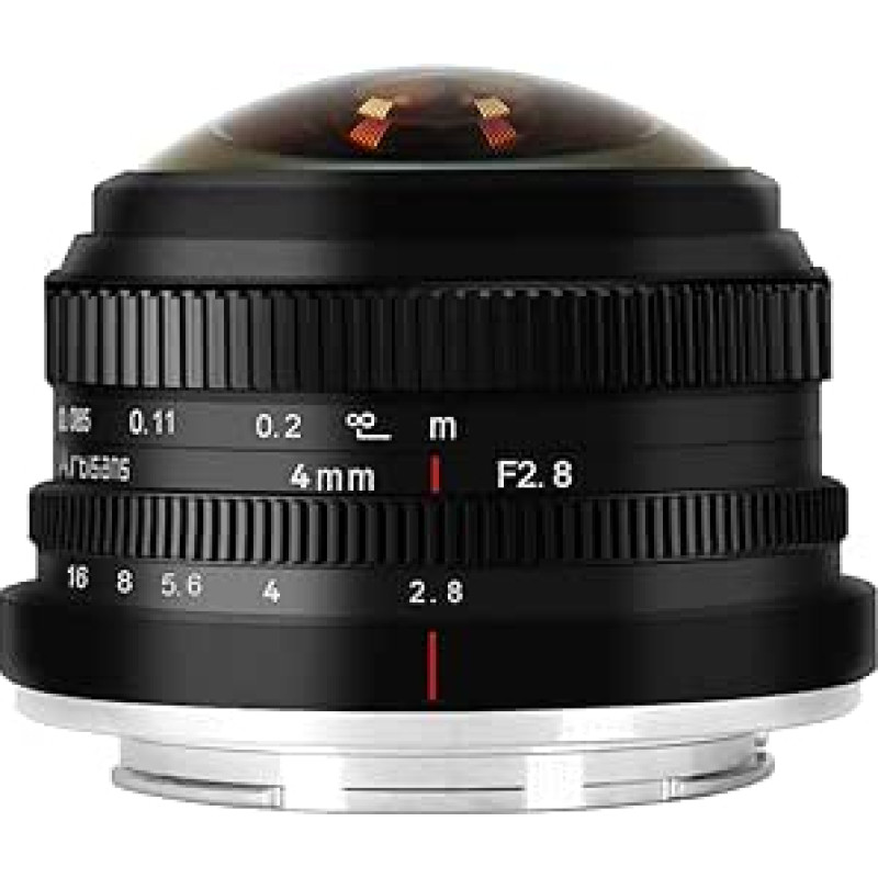 7artisans 4 mm F2.8 žiedinis 