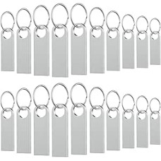 USB atmintinė 16 GB, 20 USB atmintinių, metalinė sidabrinė, skirta duomenims kopijuoti iš kompiuterio ar kito įrenginio
