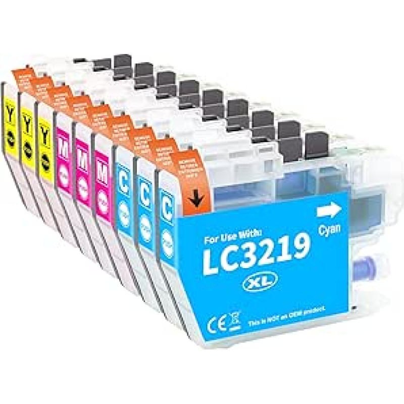 LC3219XL Spausdintuvo kasetės suderinamos su Brother 3219XL LC3219 Suderinamos su MFC-J6530DW MFC-J6930DW MFC-J6930DW MFC-J6935DW MFC-J5330DW MFC-J5335DW MFC-J5730DW MFC-J5930DW (žydra, purpurinė, geltona, 9